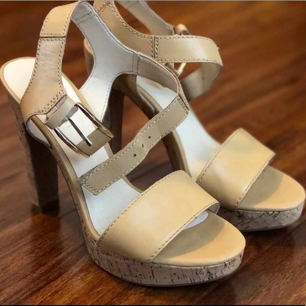 Nine West Women's Elenny Leather Heeled Sandal